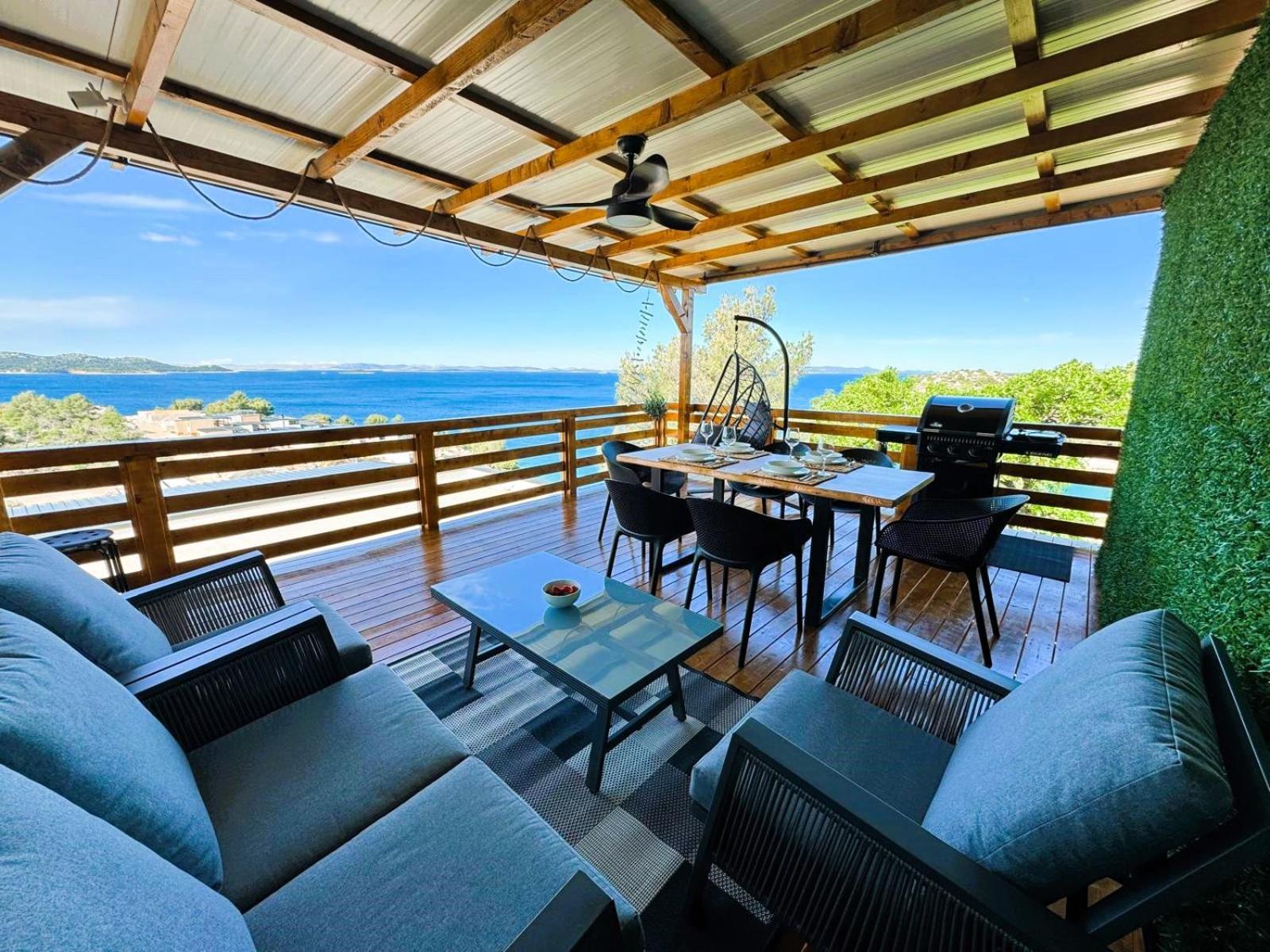 D-View Premium Mobile Home - Panoramic Seaview - 150 M From Beach, Free Parking Drage Esterno foto