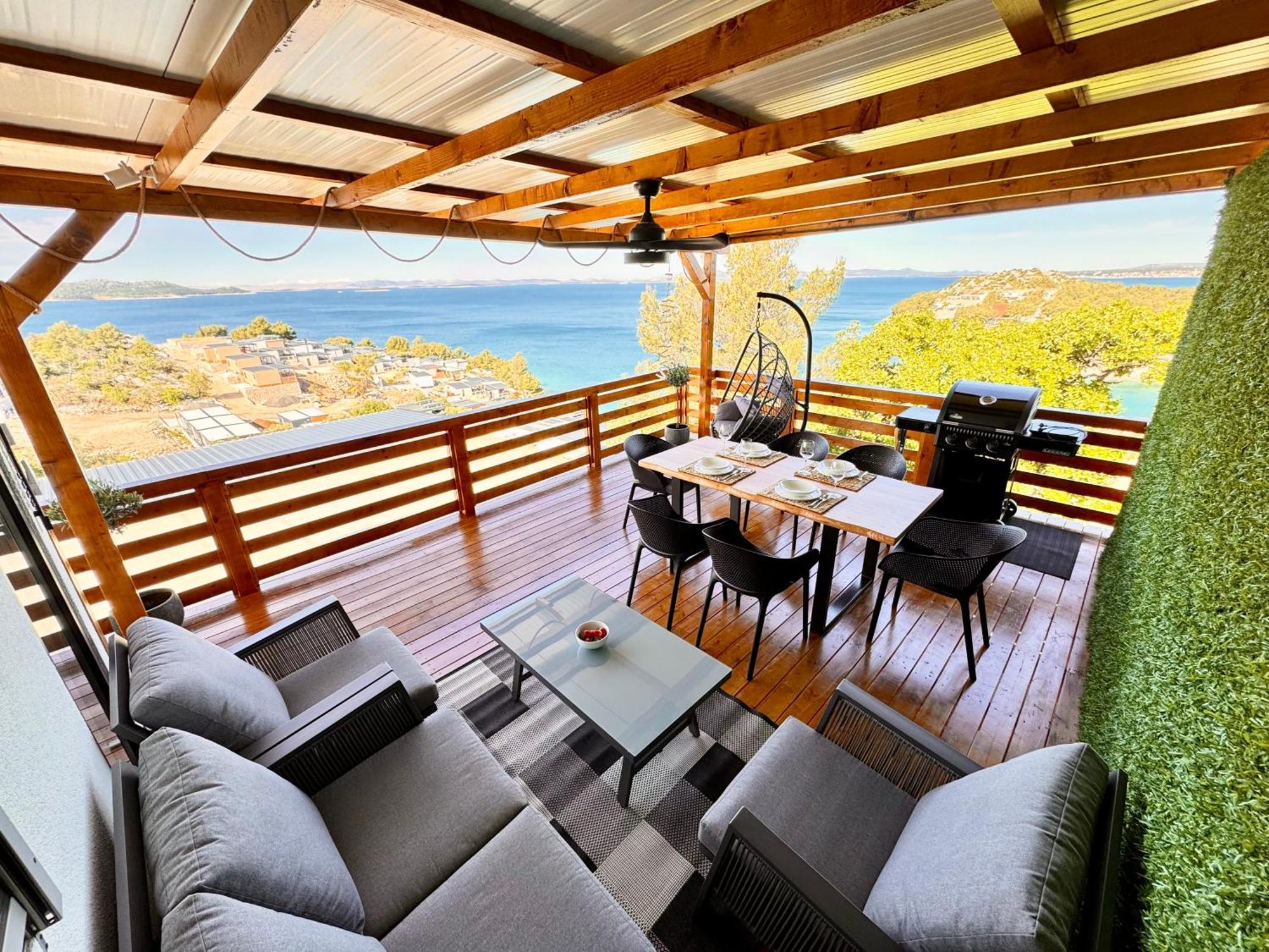 D-View Premium Mobile Home - Panoramic Seaview - 150 M From Beach, Free Parking Drage Esterno foto